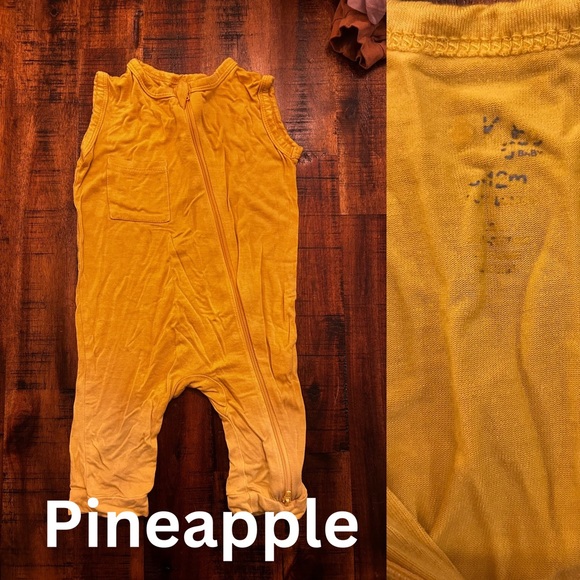 Kyte BABY 6-12 Month Zippered Sleeveless Romper in “Pineapple” Print - Picture 1 of 1